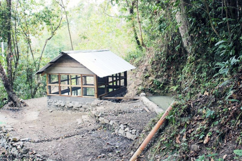 Spring box for collecting spring discharge at Enhulumi Village, Phek district.